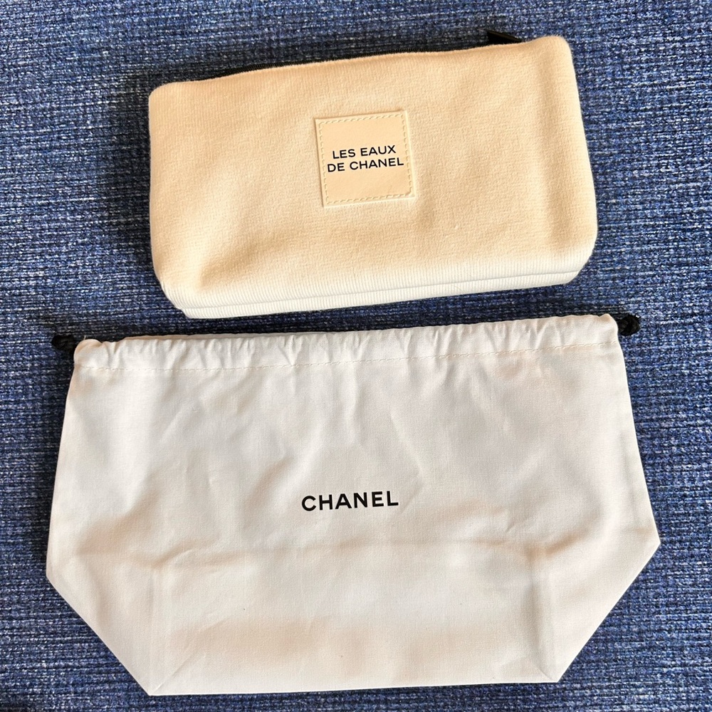 Chanel beauty -cotton makeup bag